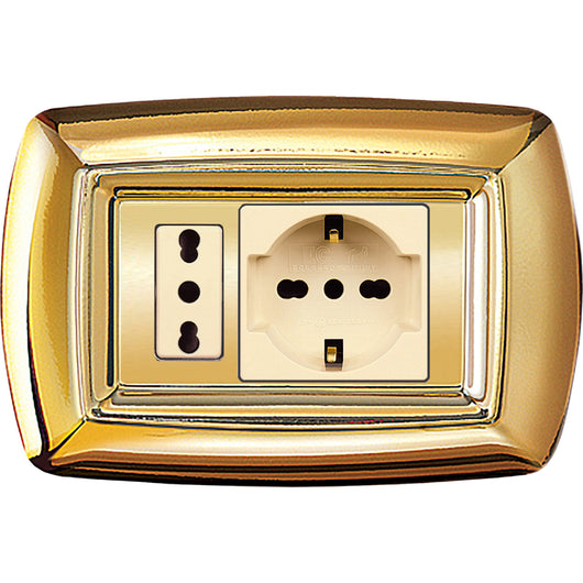 TONDO PLACCA MAGIC PLAST SCHUKO+MODULO OR- ELETTROCANALI- 10,0 pz