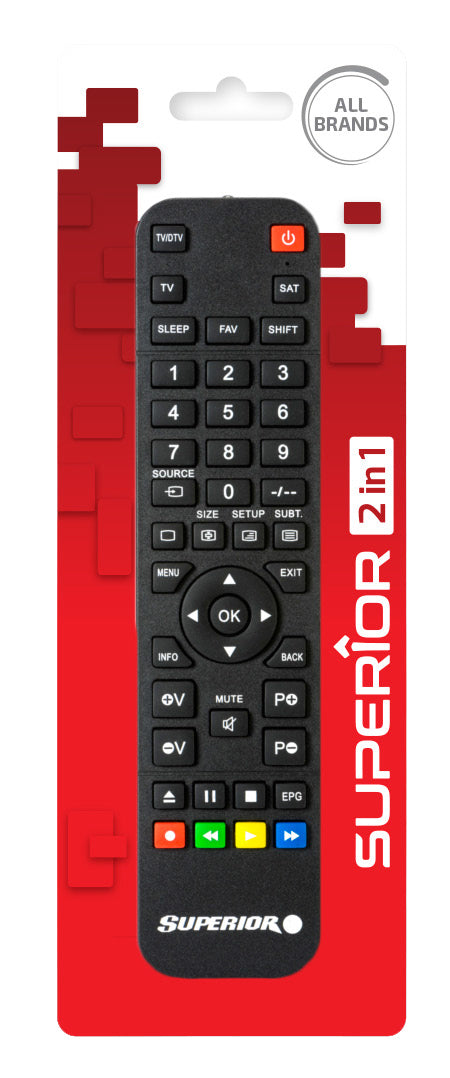 TELECOMANDO TV SUPERIOR PROGRAMMABILE 2 IN 1- 1,0 pz