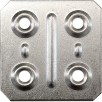 BL PIASTRINA QUADRA 40X40 MM ZINCATA 10 PZ*- 6,0 blister