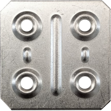 BL PIASTRINA QUADRA 40X40 MM ZINCATA 10 PZ*- 6,0 blister