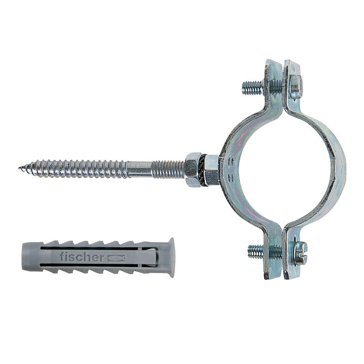 FISCHER COLLARE P/TUBI CPT  1/2 C/VITE E TASSELLO- FISCHER ITALIA- 1,0 pz