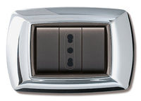 PLACCA LIFE LIVING PLAST CROMO 3P- ELETTROCANALI- 10,0 pz