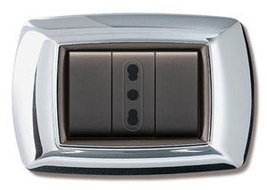 PLACCA LIFE LIVING PLAST CROMO 3P- ELETTROCANALI- 10,0 pz