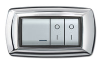 PLACCA LIFE LIVING PLAST CROMO 4P- ELETTROCANALI- 1,0 pz