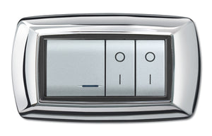 PLACCA LIFE LIVING PLAST CROMO 4P- ELETTROCANALI- 1,0 pz