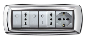 PLACCA LIFE LIVING PLAST CROMO 7P- ELETTROCANALI- 1,0 pz