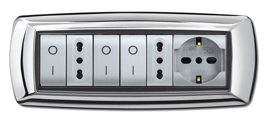 PLACCA LIFE LIVING PLAST CROMO 7P- ELETTROCANALI- 1,0 pz