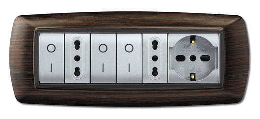 PLACCA LIFE LIVING PLAST WENGE 7P- ELETTROCANALI- 1,0 pz