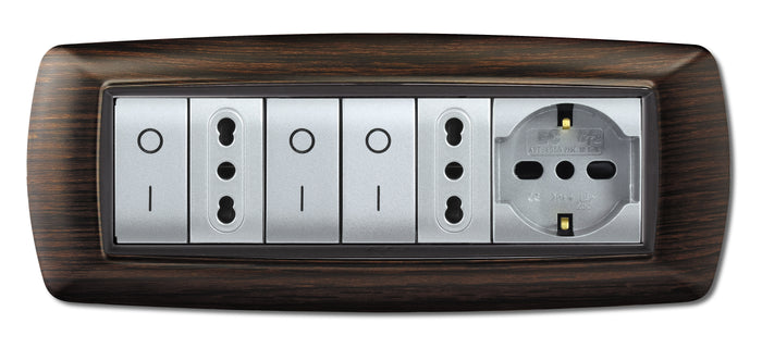 PLACCA LIFE LIVING PLAST WENGE 7P- ELETTROCANALI- 1,0 pz