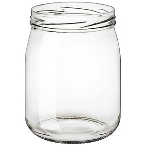 BARATTOLO IN VETRO  580 CC BOCCA D 82 MM- 15,0 pz