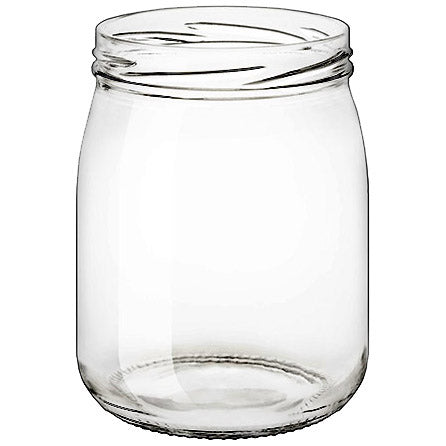 BARATTOLO IN VETRO  580 CC BOCCA D 82 MM- 15,0 pz