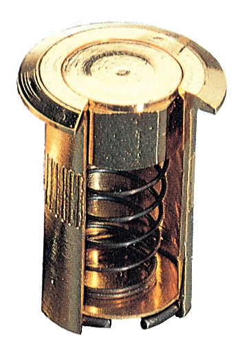 SC POZZETTO A MOLLA OTTONE LUCIDO D 12X30 MM- ARTIBREVETTI- 5,0 pz