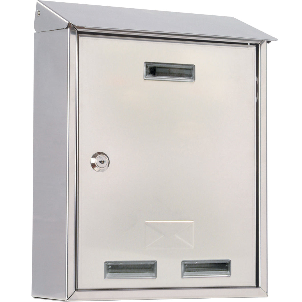 CASSETTA POSTALE C/TETTO 3100X INOX 25X10X30 CM- 1,0 pz