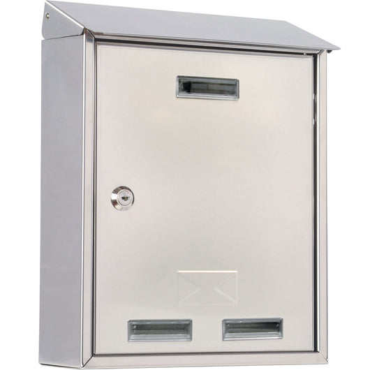 CASSETTA POSTALE C/TETTO 3100X INOX 25X10X30 CM- 1,0 pz