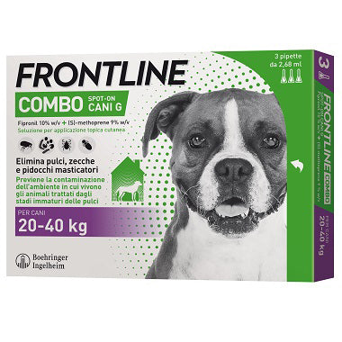 FRONTLINE COMBO 20-40 KG CANI GRANDI 3 PIPETTE- FRONTLINE- 1,0 pz