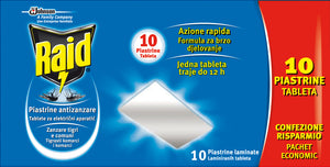 PIASTRINE DI RICAMBIO RAID 10 PZ- S.C.JOHNSON ITALY- 24,0 confezione