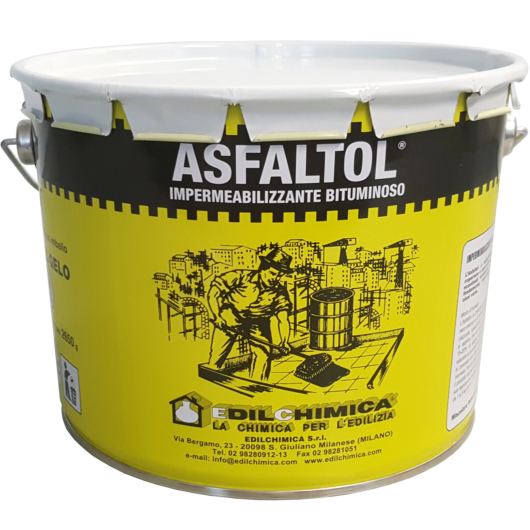 ASFALTO A FREDDO ASFALTOL DA 3,0 KG IMPERMEABILIZ- 4,0 pz