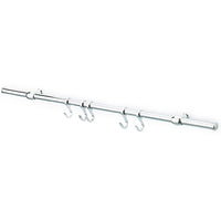 KIT SOTTOPENSILE CON GANCI NICHEL SATINATO 90 CM- 1,0 pz