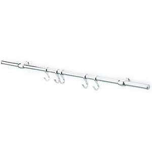 KIT SOTTOPENSILE CON GANCI NICHEL SATINATO 90 CM- 1,0 pz