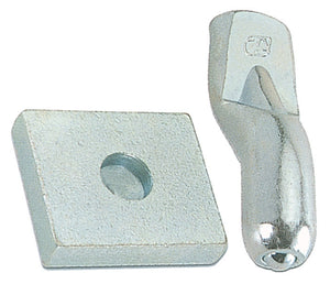 BS PIASTRA CON PERNO PER CARDINE D 20 MM ACC ZIN- COMBI ARIALDO- 5,0 bs