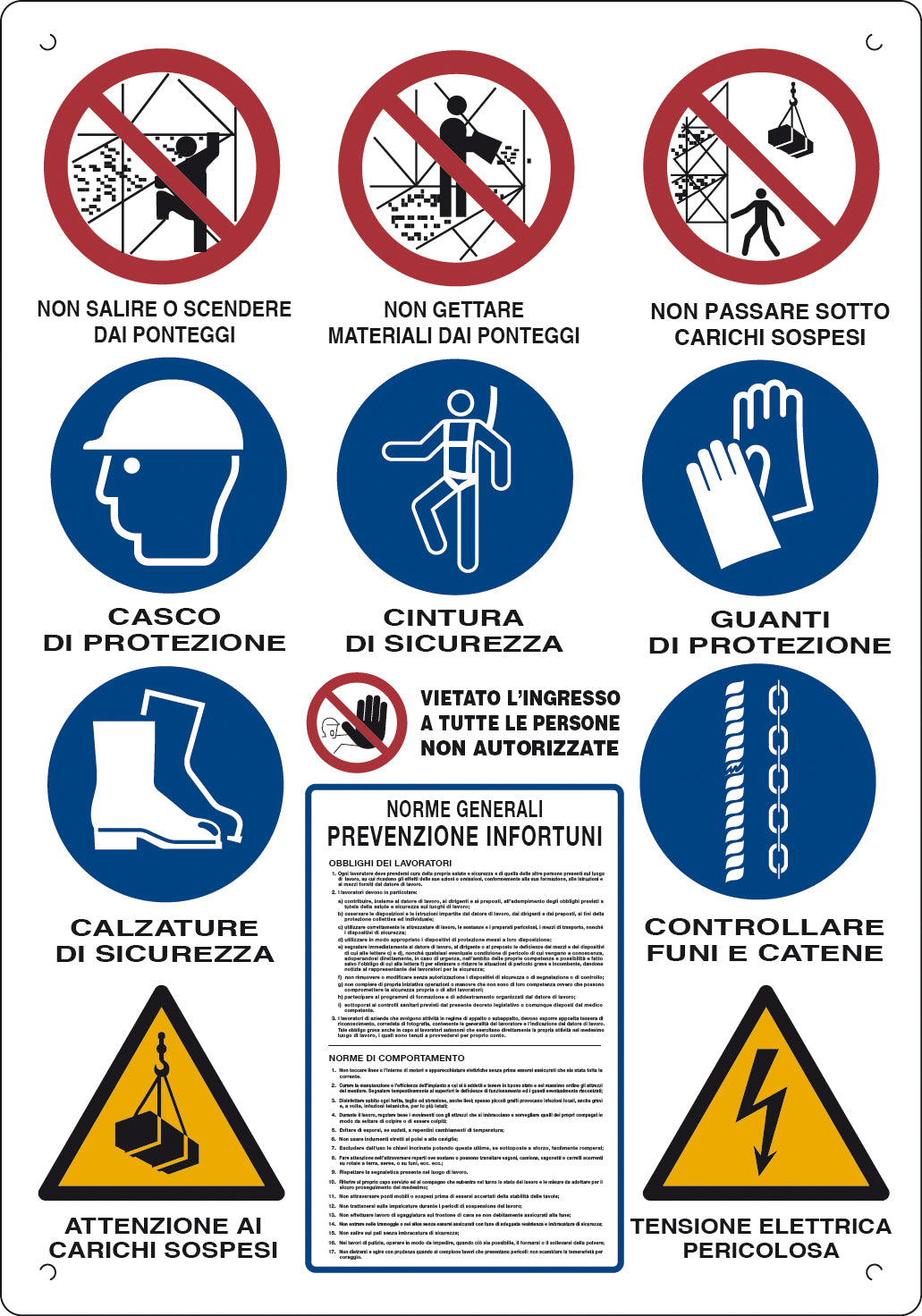 CARTELLO CANTIERE 12 SIMBOLI 80X60 CM- 10,0 pz