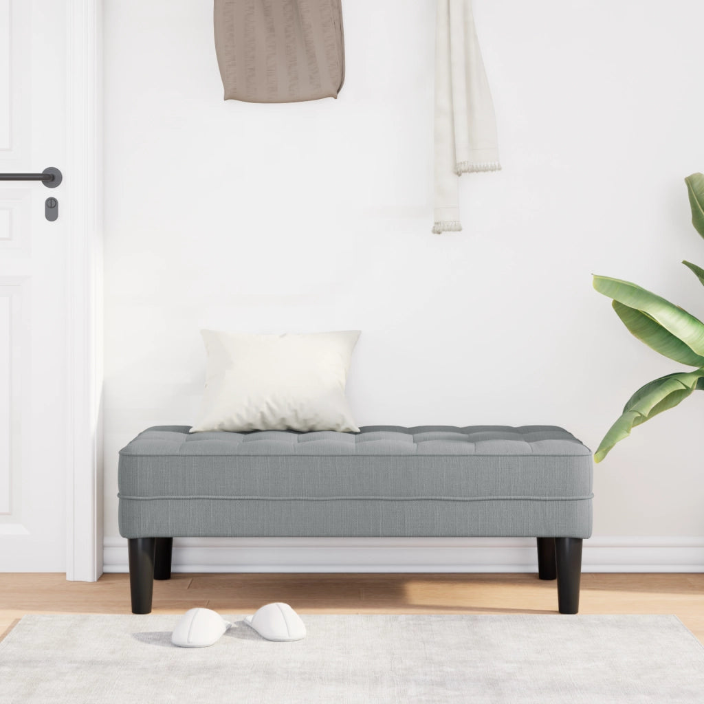 panca  Grigio chiaro 113x57x39 cm Tessuto