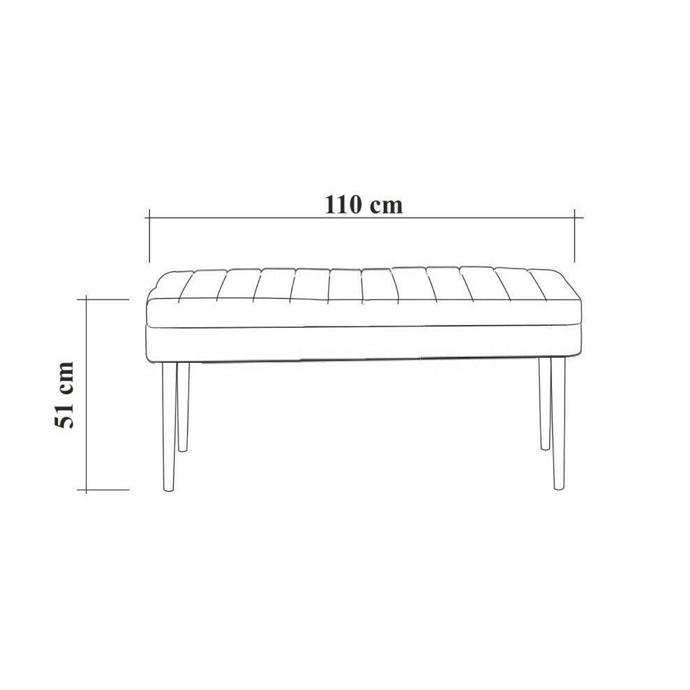 Arielli, Panca Peso Supportato 130 kg, 110x40x48h cm Marrone Noce