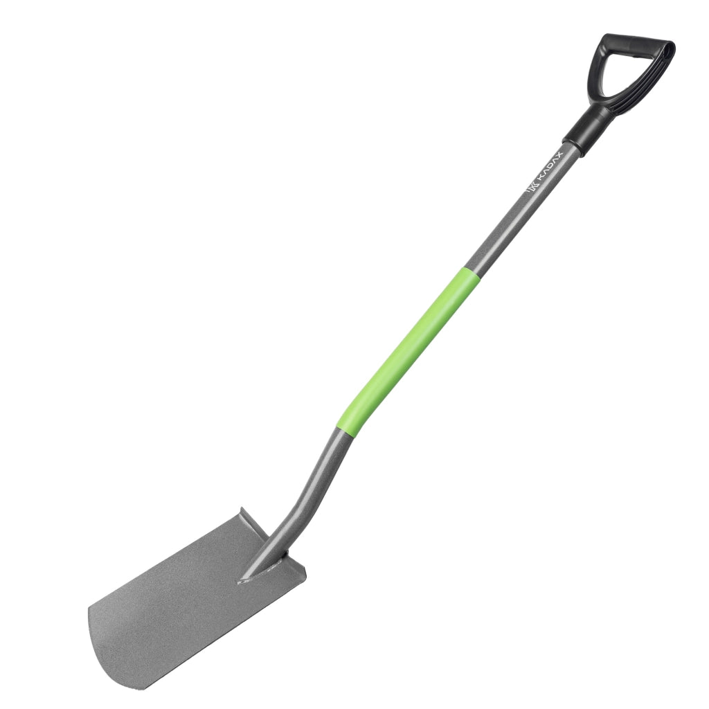 Pala dritta KADAX da giardino, 120 cm, in metallo, ergonomica e robusta.