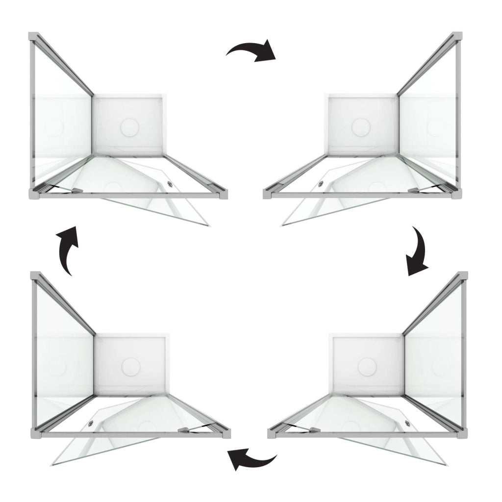 Box Doccia 70x75 AP. 75 CM H185 stampato C mod. Sintesi Duo 1 Anta