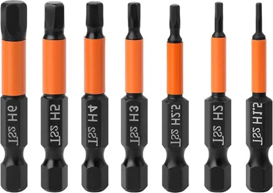 Set di Bit a Torx - Set di Bit a Torx a Lunghezza Estesa - Set di Bit per Fai Da Te a Batteria - Set di Bit a Lame a 6 Viti - Set di Bit a Lame a 50 mm di Lunghezza Estesa - Bit a Lame Lunghe per Trapano Fai Da Te - 1,5 2 3 4 5 6