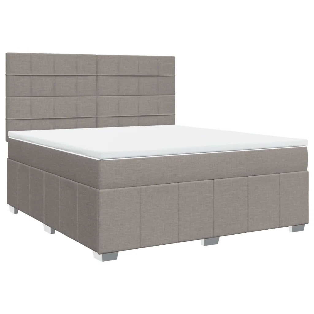 Giroletto a Molle con Materasso Tortora 180x200 cm in Tessuto 3291751