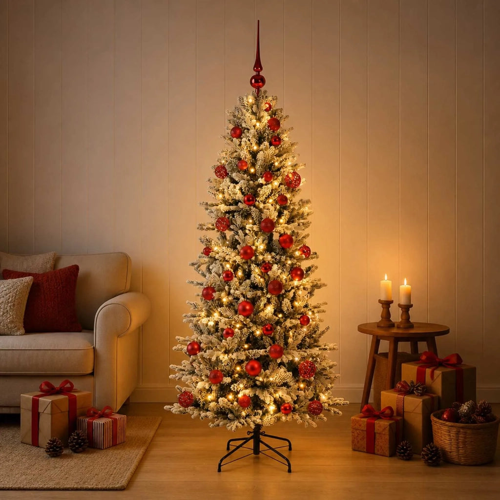Albero di Natale artificiale con palline 150 cm 150 LED 3465854