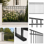 Steel Fence Panel 1.7x1.2 M Black