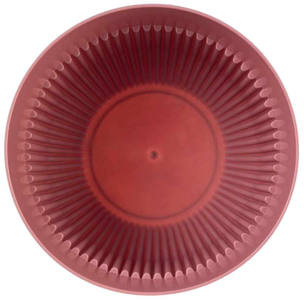 Vaso da fiori KADAX, coprivaso, 17 cm, plastica, rotondo, a coste, rosa