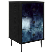 Armadio da Notte RAALTE Rovere Nero 36 x 33 x 61 cm 8007315