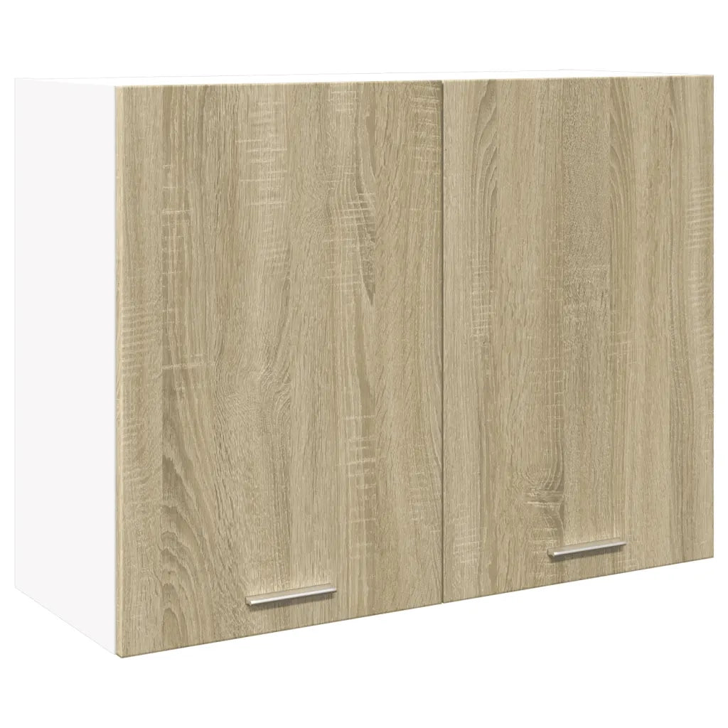 Mobiletto a parete salvaspazio stile moderno 80 x 31 x 60 cm legno composito rovere Sonoma 02_0049693
