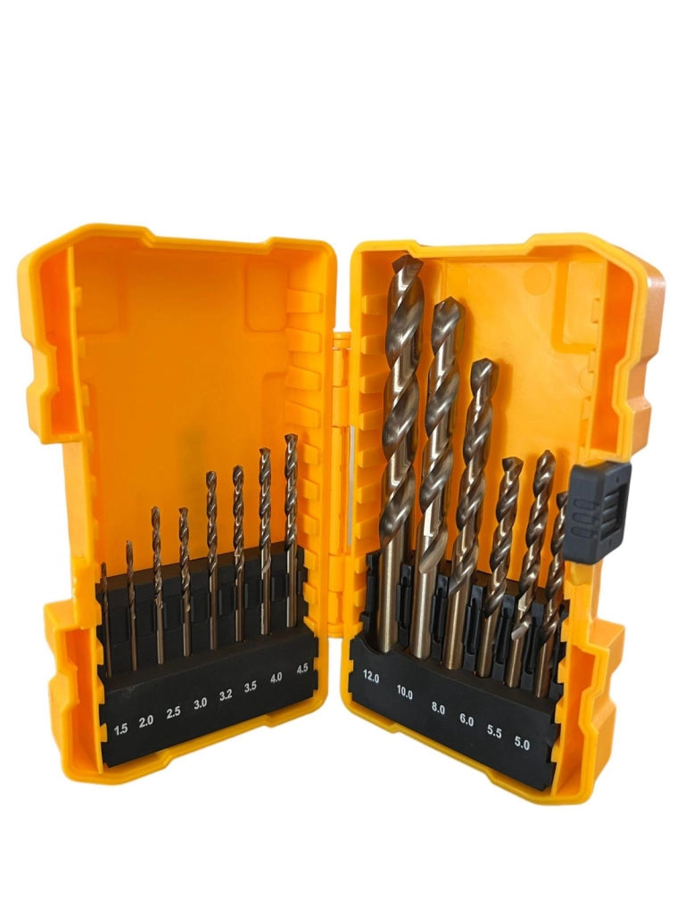 Set 14 punte elicoidali HSS per trapano 1.5 a 12.0 con custodia 501061