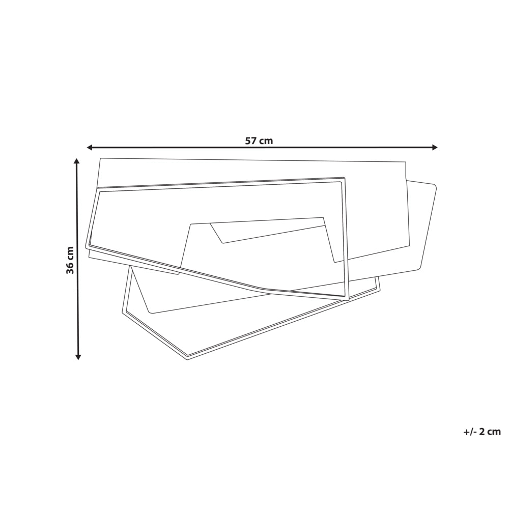 Decorazione da parete in metallo industriale moderno fatto a mano 57 x 36 cm Arte da parete Marrone