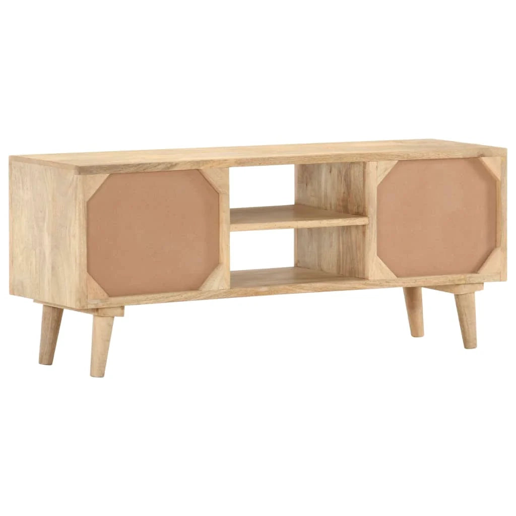 Mobile TV multimediale scaffale TV credenza mobile TV sala da pranzo soggiorno camera da letto 110 x 30 x 45 cm legno massello di mango marrone 02_0025744