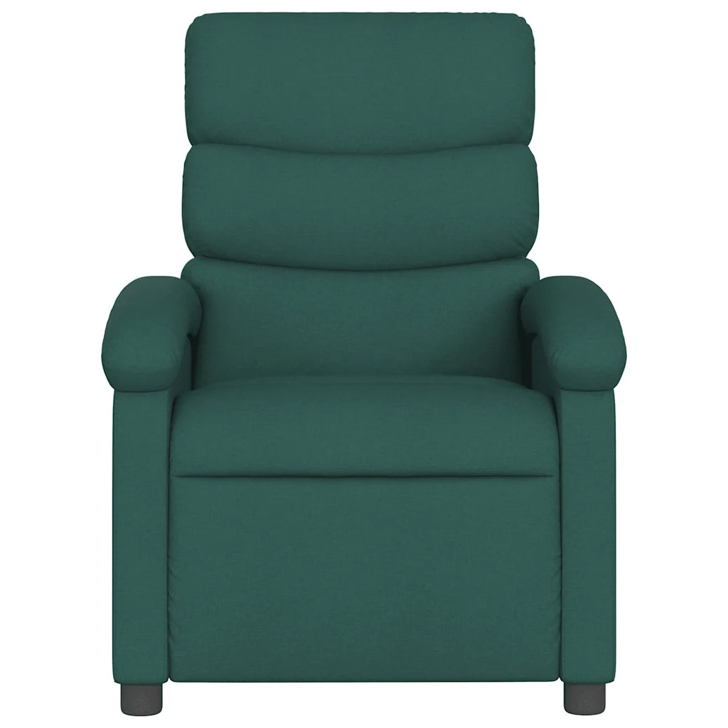 Divano Sedia-Poltrona Massaggiante Reclinabile Verde Scuro in Tessuto 168519