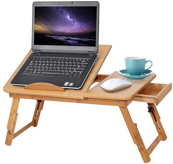 Scrivania Portatile Inclinabile - Scrivania in Legno con Scheda di Caricamento