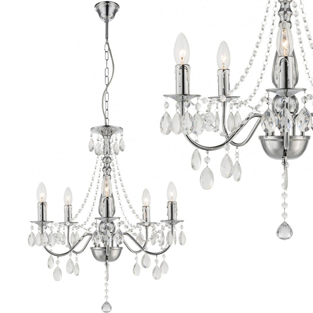 Lampada Da Soffitto Ebt014-5cp Chrome
