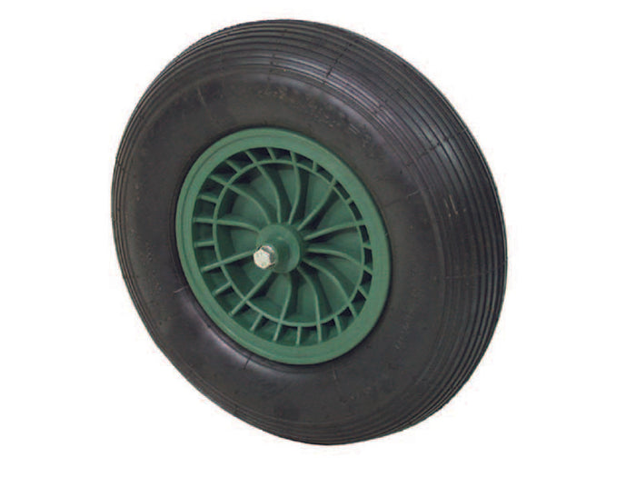 RUOTA PER CARRIOLA PNEUMATICA CON CUSCINETTI  perno mm.20x130, interasse mm.80    IL CAMPO