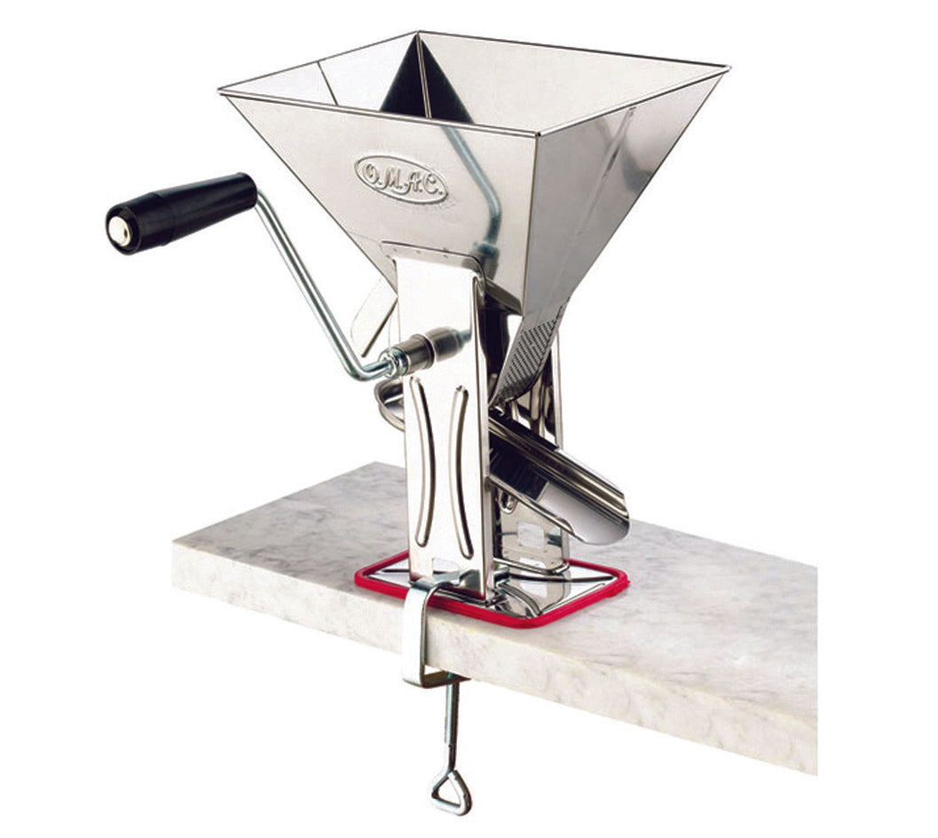 PASSAPOMODORO IN ACCIAIO INOX  cm.17x22.5x30    OMAC