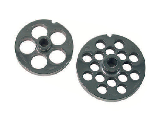 PIASTRE IN ACCIAIO TEMPRATO PER TRITACARNE ELETTRICI- - n°12 foro mm.20 - 1 blister REBER