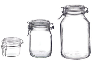 VASO VETRO FIDO ERMETICO- - ø mm.98 ml.350 - 6 pezzi BORMIOLI