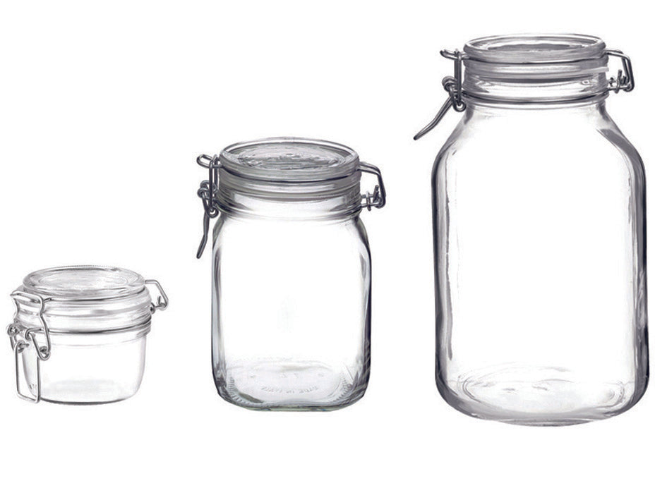 VASO VETRO FIDO ERMETICO- - ø mm.98 ml.350 - 6 pezzi BORMIOLI