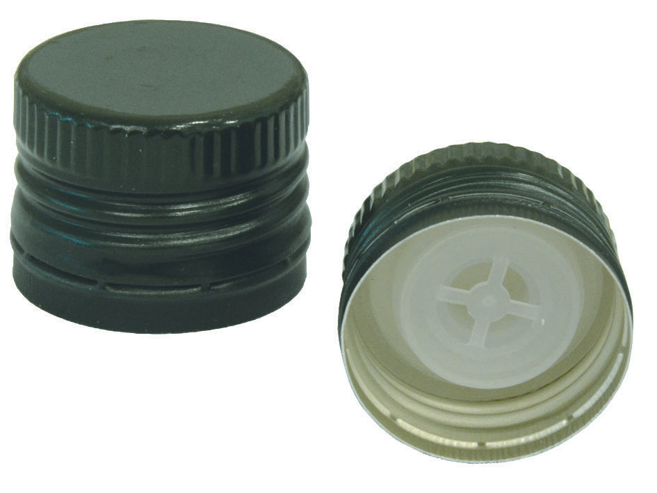 TAPPO IN METALLO PER BOTTIGLIA MARASCA MM.31,5 CON VERSATORE- - mm.31,5x24h. - 100 pezzi