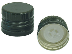 TAPPO IN METALLO PER BOTTIGLIA MARASCA MM.31,5 CON VERSATORE- - mm.31,5x24h. - 100 pezzi