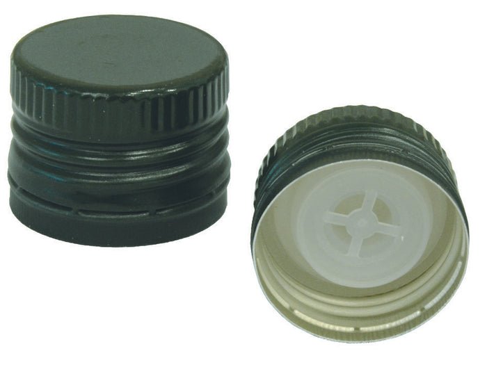 TAPPO IN METALLO PER BOTTIGLIA MARASCA MM.31,5 CON VERSATORE- - mm.31,5x24h. - 100 pezzi